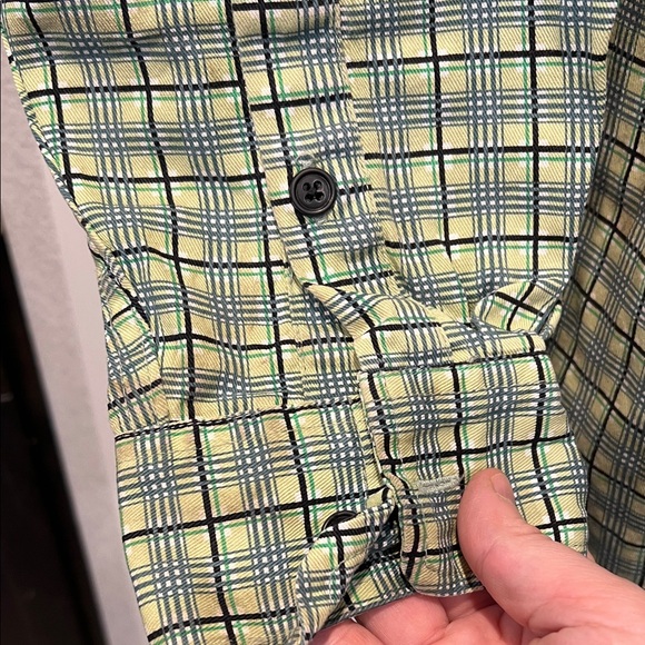 DC Company Men's Green Plaid Casual Shirt FR - Picture 3 of 8